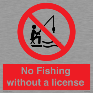 No Fishing without a license